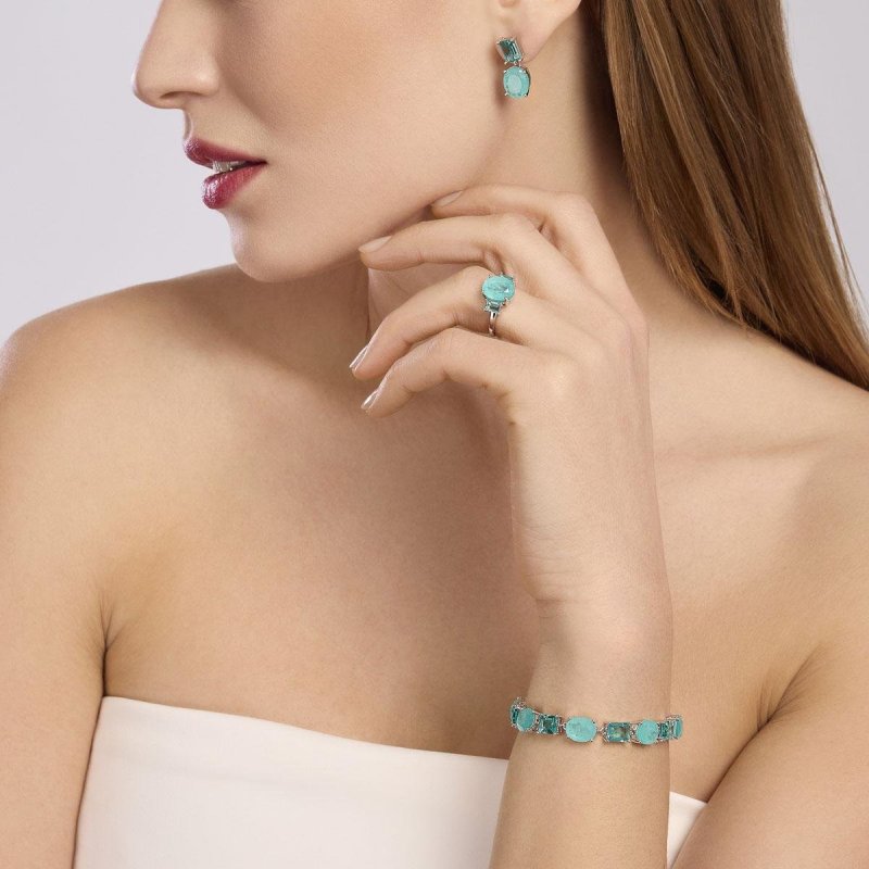 Mabina - Anello Con Fusion Stone - Azzurro Ovale
