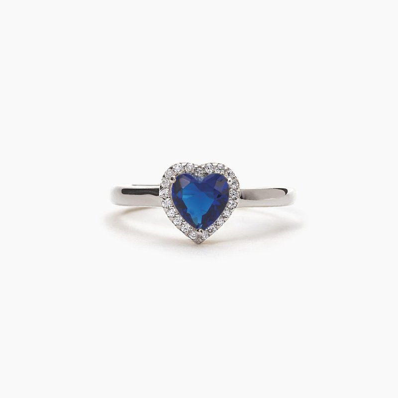 Mabina - Anello Love Affair - Zaffiro Sintetico - Argento