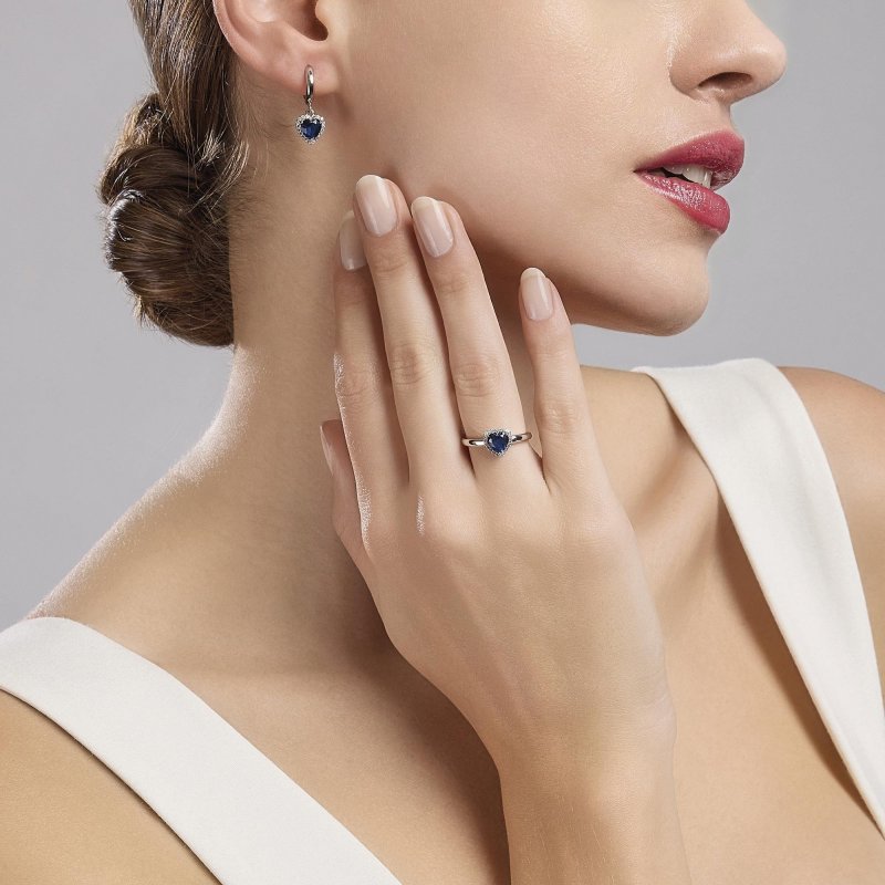 Mabina - Anello Love Affair - Zaffiro Sintetico - Argento