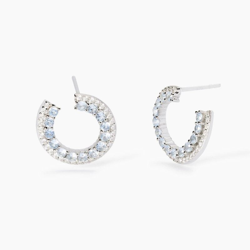 Mabina - Orecchini Con Acquamarina E Zirconi - Argento 925 - Zirconi
