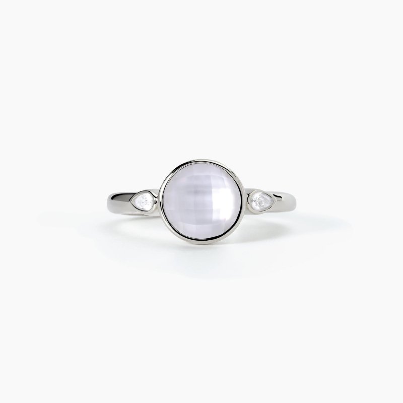 Mabina - Anello Con Madreperla E Cristallo Colette - Argento - Zirconi
