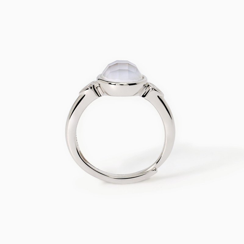 Mabina - Anello Con Madreperla E Cristallo Colette - Argento - Zirconi