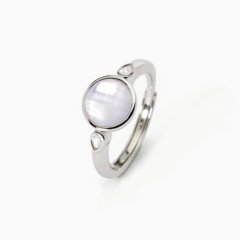 Mabina - Anello Con Madreperla E Cristallo Colette - Argento - Zirconi