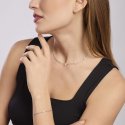 Mabina - Girocollo Con Quadrifogli E Zirconi - Argento - Zirconi