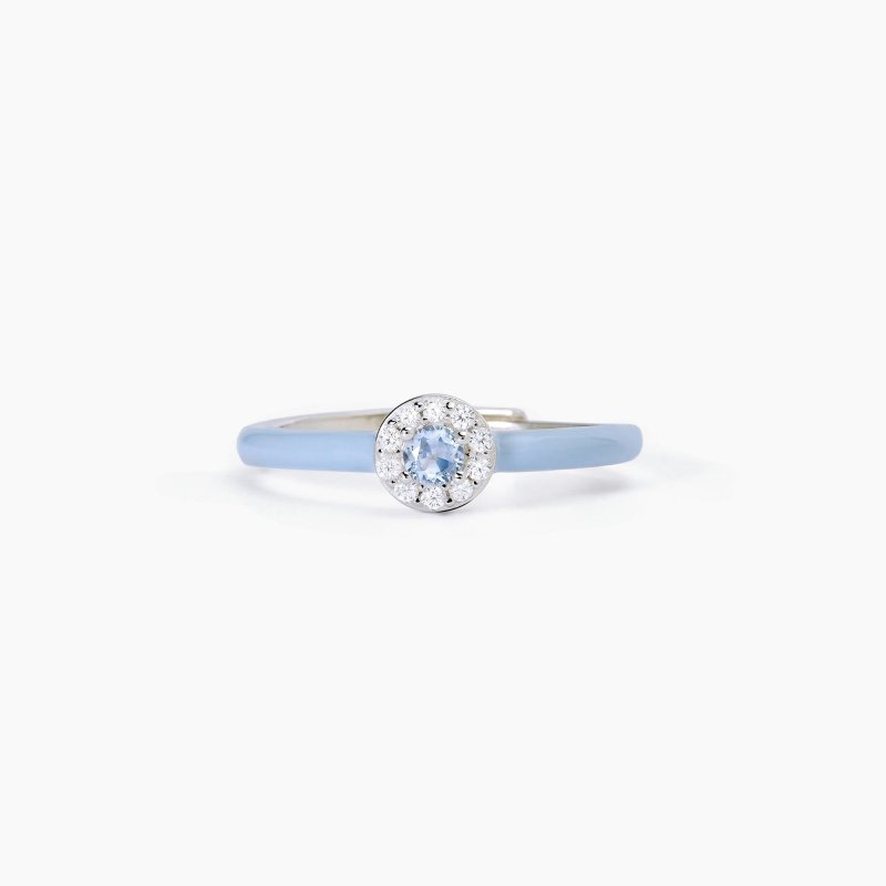 Mabina - Anello Milanesienne - Argento - Smalto Azzurro