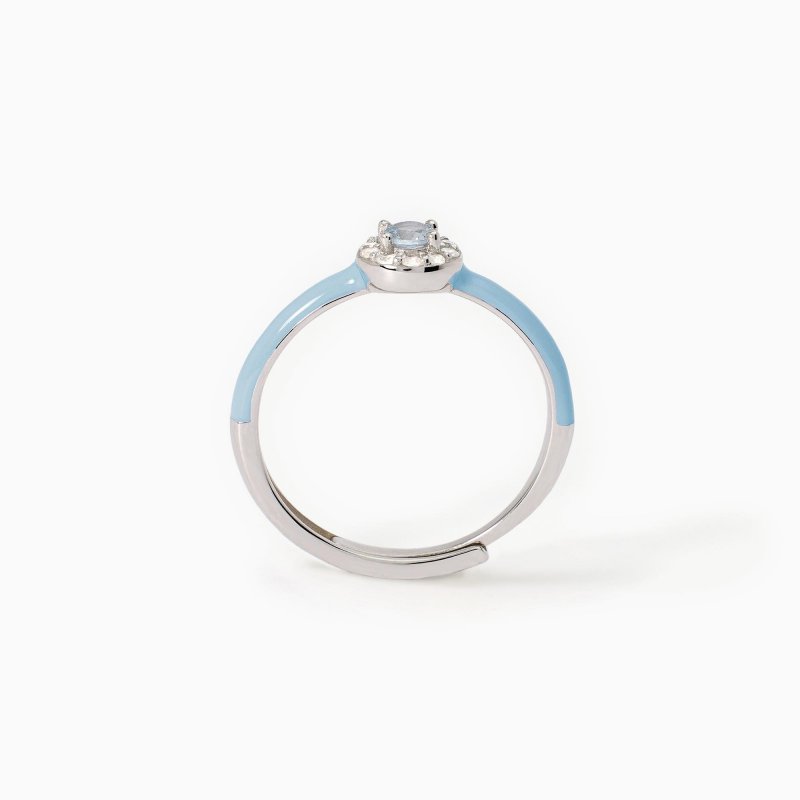 Mabina - Anello Milanesienne - Argento - Smalto Azzurro