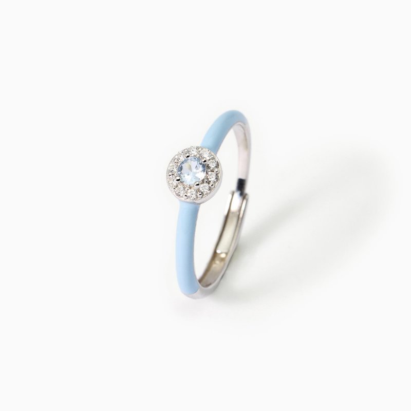 Mabina - Anello Milanesienne - Argento - Smalto Azzurro
