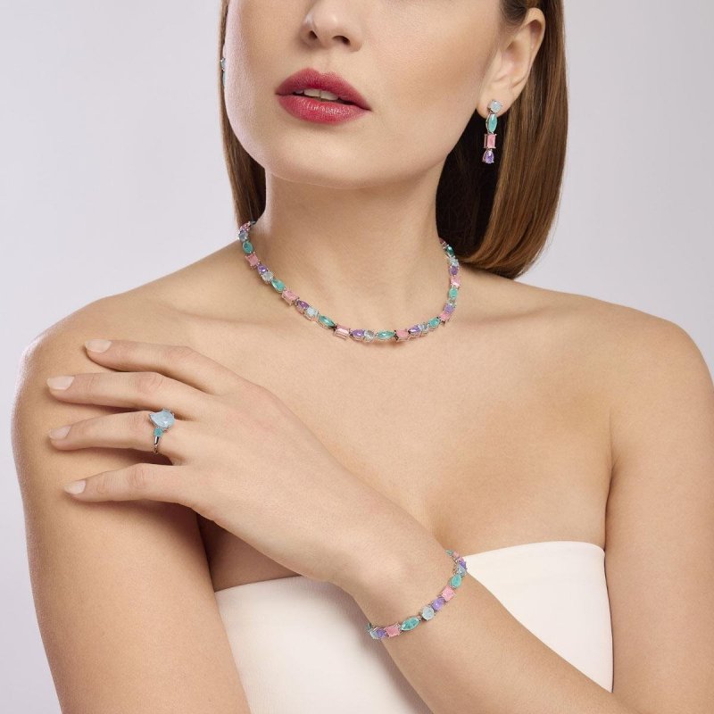 Mabina - Girocollo Con Fusion Stone - Multicolor - Santorini