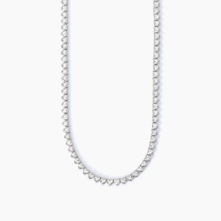 Mabina - Girocollo Tennis Pensiero Stupendo - Argento - Zirconi