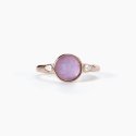 Mabina - Anello Con Giada Lavanda Colette - Argento - Oro Rosa
