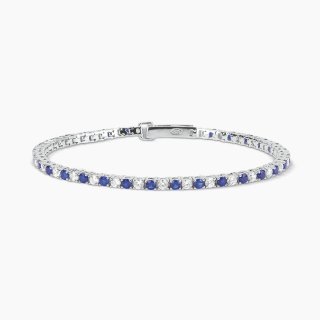 Mabina - Bracciale Tennis Con Zaffiri Sintetici - Argento 925 - Zaffiro Sintetico