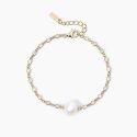 Mabina - Bracciale Dorato Con Perla Duchessa - Argento - Oro 18K