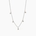 Mabina - Girocollo Con Ciondoli A Fiore - Zirconi Bianchi - Argento