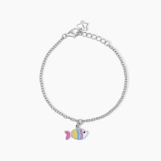 Mabina - Bracciale In Argento - Pesciolino Smaltato - Corallino