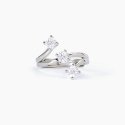 Mabina - Anello In Argento Con Tre Punti Luce - Zirconi