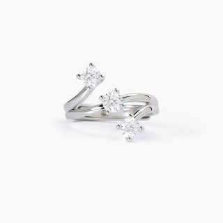 Mabina - Anello In Argento Con Tre Punti Luce - Zirconi