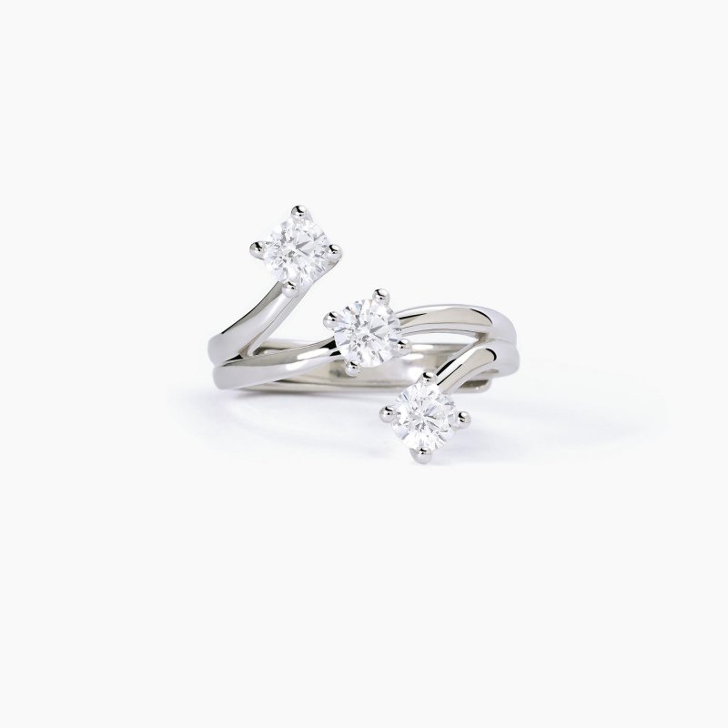 Mabina - Anello In Argento Con Tre Punti Luce - Zirconi