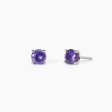 Mabina - Orecchini In Argento - Zirconi Viola - Shiny