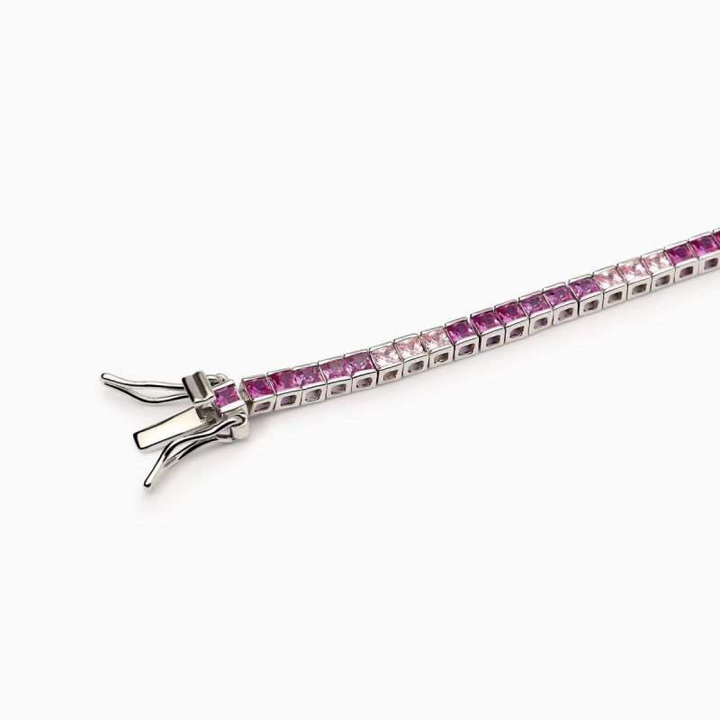 Mabina - Bracciale Tennis Con Tormaline Sintetiche - Argento - Zirconi