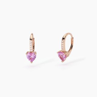 Mabina - Orecchini In Argento - Placcato Oro Rosa - Tormalina Sintetica