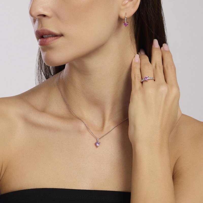 Mabina - Orecchini In Argento - Placcato Oro Rosa - Tormalina Sintetica