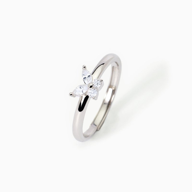 Mabina - Anello Con Zirconi Rosa - Taglio Marquise