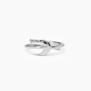 Mabina - Anello In Argento Con Mezzaluna - Blue Moon