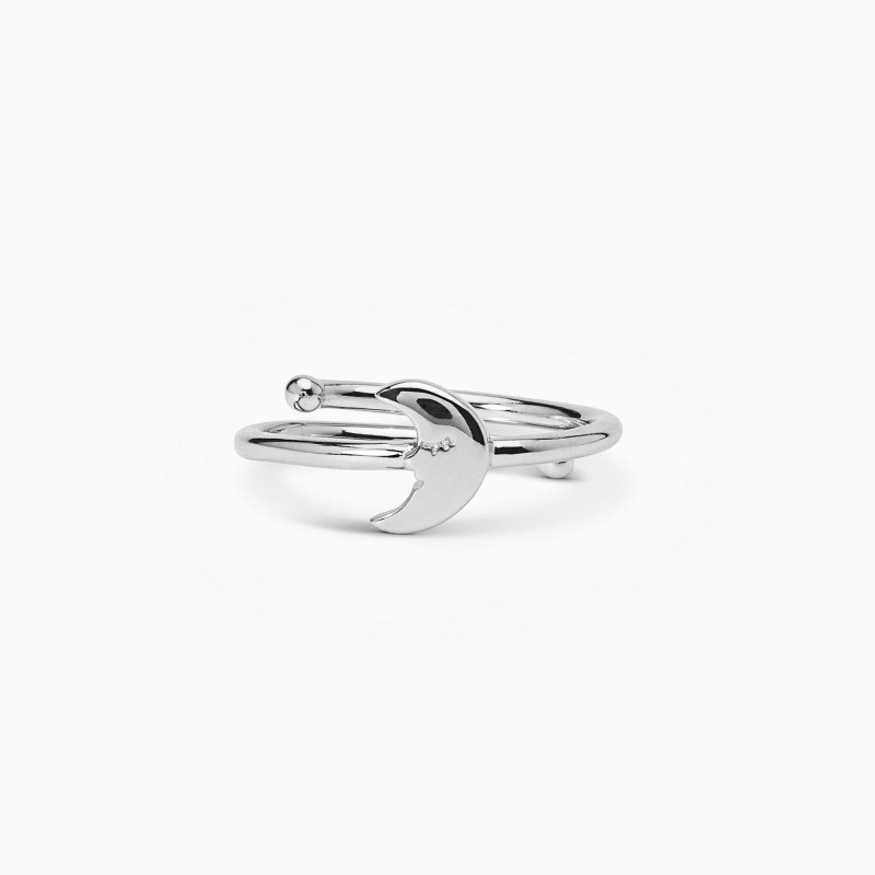 Mabina - Anello In Argento Con Mezzaluna - Blue Moon