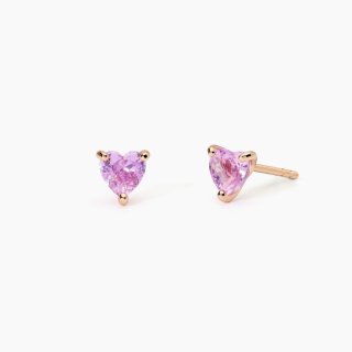 Mabina - Orecchini In Argento - Placcato Oro Rosa - Tormalina Sintetica