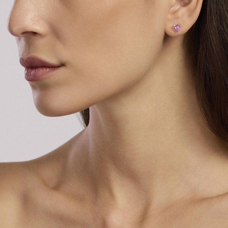 Mabina - Orecchini In Argento - Placcato Oro Rosa - Tormalina Sintetica