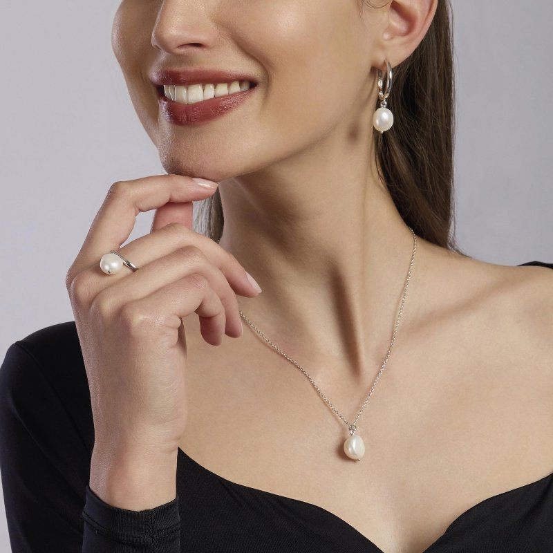 Mabina - Girocollo Con Perla Charme - Argento - Perla