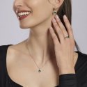 Mabina - Girocollo In Argento Con Smeraldo Sintetico - Taglio Cuore