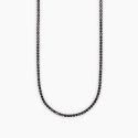 Mabina - Collana Tennis Con Zirconi Neri - Argento 925 - Uomo