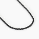 Mabina - Collana Tennis Con Zirconi Neri - Argento 925 - Uomo