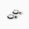 Mabina - Orecchini Milanesienne - Argento - Smalto Nero