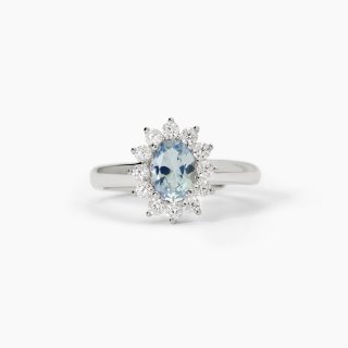 Mabina - Anello In Argento Con Acquamarina - Cool Or Rétro?