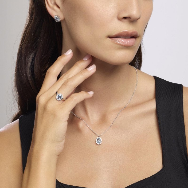 Mabina - Anello In Argento Con Acquamarina - Cool Or Rétro?