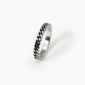 Mabina - Anello Maglia Groumette - Argento 925 - Rodiato