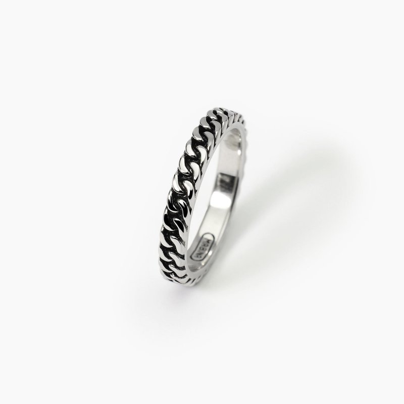 Mabina - Anello Maglia Groumette - Argento 925 - Rodiato