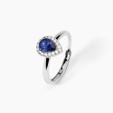 Mabina - Anello In Argento Con Zaffiro Sintetico - Cool Or Rétro?