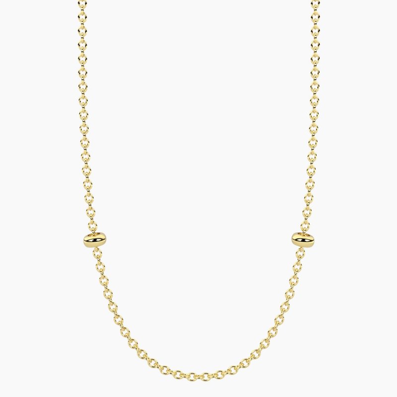Kidult - Collana Dorata Con Catena Rolò Alba - Acciaio - Pvd Giallo