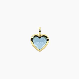 Kidult - Ciondolo Cuore Dorato - Glass Azzurro - Energia
