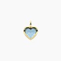 Kidult - Ciondolo Cuore Dorato - Glass Azzurro - Energia