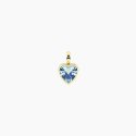 Kidult - Ciondolo Cuore Dorato - Zircone Azzurro - Energia