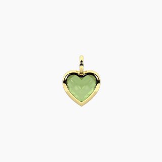 Kidult - Ciondolo Cuore Dorato - Glass Verde - Unicità
