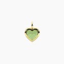Kidult - Ciondolo Cuore Dorato - Glass Verde - Unicità
