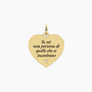 Kidult - Ciondolo Dorato Con Scritta Dickens - Cuore - Vita