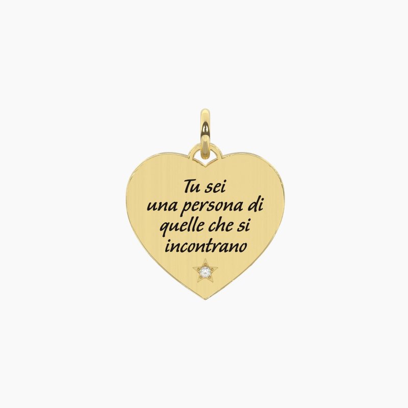 Kidult - Ciondolo Dorato Con Scritta Dickens - Cuore - Vita