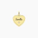 Kidult - Ciondolo Dorato Con Scritta Sorella - Acciaio - Cristallo