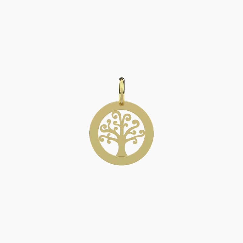 Kidult - Ciondolo Dorato Albero Della Vita - Acciaio - Cristalli
